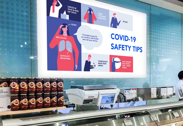 Digital Signage In Grocery Stores: Tips For Addressing Pandemic Rules